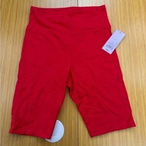 Womens Red Bike Shorts High-Rise Bike Shorts - Wild Fable Red Small